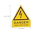 PRETYZOOM 10pcs High Voltage Warning Stickers Self-Adhesive Electrical Safety Signs for Cautioning Electric Shock Risks in Industrial Settings