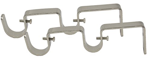 Urbanest Set of 2 Double Curtain Rod Bracket for 1
