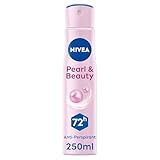 NIVEA Pearl & Beauty Anti-Perspirant Deodorant Spray (250ml), Women's Deodorant Spray with 72H Sweat and Odour Protection, Anti-Perspirant for Women with Pearl Extracts