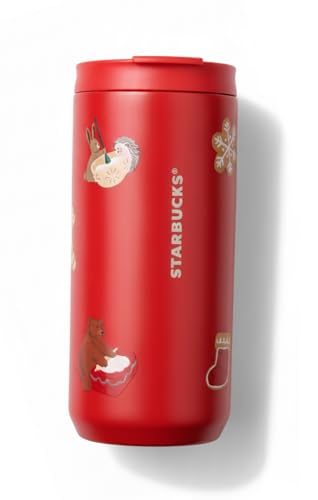 Starbucks Stainless Steel Tumbler 12 oz Gingerbread Cookie Design | Double-Wall Insulated Festive Holiday Drinkware