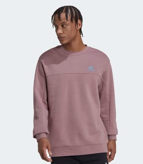 adidas Men's Sportswear STADIUM FLEECE BADGE OF SPORT SWEATSHIRT Purple Size M2