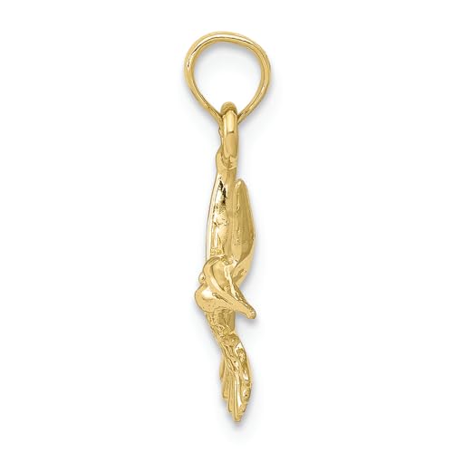 FJC Finejewelers 10k Yellow Gold Hummingbird Charm Textured2