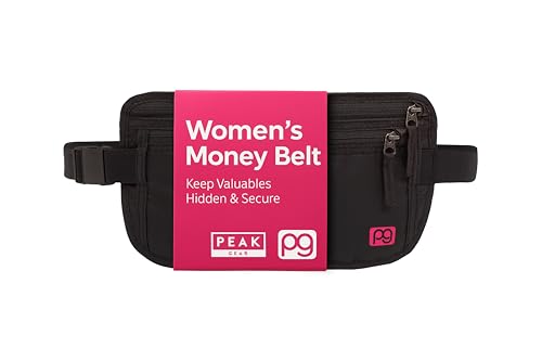 Peak Gear Women’s Money Belt – Hidden Travel Waist Pouch for Wome...