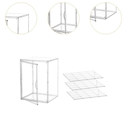 Tachiuwa Bakery Display Case Dessert Holder Tray with Clear Lid, Pastry Storage Box, Bakery Organizer for Commercial Bread Donut