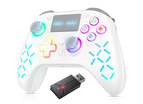 Image of Gamrombo Wireless Controller for PS5, Gaming Controller with PS4 /PC /Switch, with Macro /Turbo, Hall Triggers, Hall Joysticks, Dual Vibration, 2.4g Adapter, 3.5mm Audio Jack