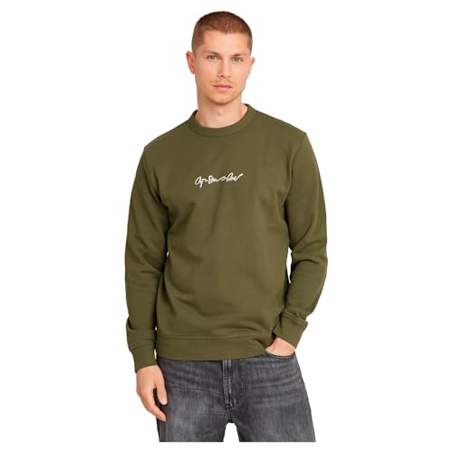 G-Star Para Hombre Sudadera G-Script Logo, Verde Shadow Olive D26407-D257-B230 , S G-Star Para Hombre Sudadera G-Script Logo, Verde Shadow Olive D26407-D257-B230 , S