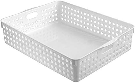 Amazon イノマタ化学 小物収納 ストックバスケット A4 ホワイト 4570 26 4 35 3 8 1cm かご バスケット オンライン通販