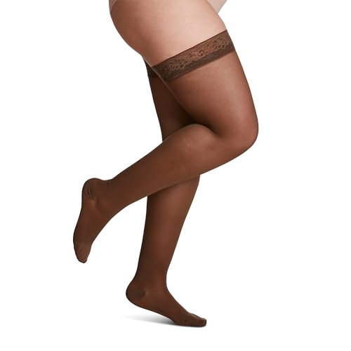 Image of SIGVARIS Women's Style Sheer 780 Closed Toe Thigh-Highs w /Grip Top 15-20mmHg