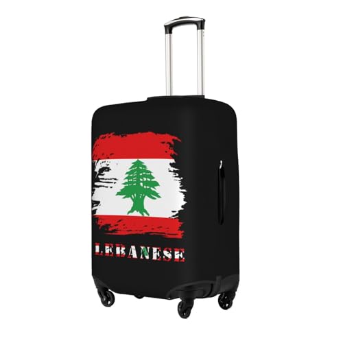 Travel Luggage Cover Vintage Lebanese Flag Fashion Washable Baggage Suitcase Protector Fit For Luggage Medium2
