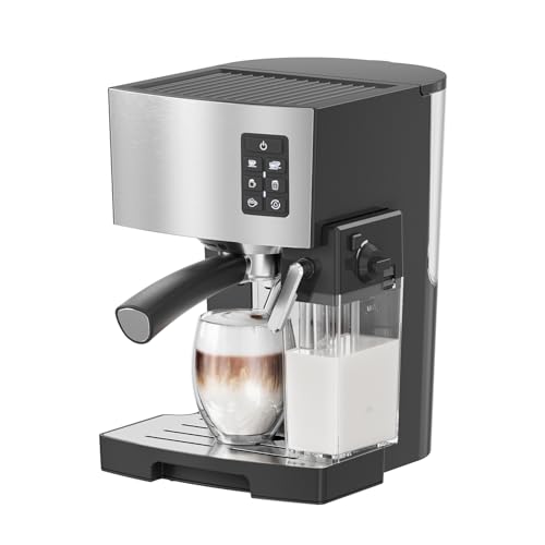 JZ.CAFE Espresso Machine 20 Bar - Espresso & Coffee Maker with Automatic Milk Frother, Cappuccino Machine, Latte Maker for Home, office, 1250W by JZ.CAFE - Used condition - US$67.28
