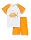 mon P’tit Dodo Baby-Mädchen BG.OCEA.PSH2 Pyjamaset, Grau/Orange, 5y