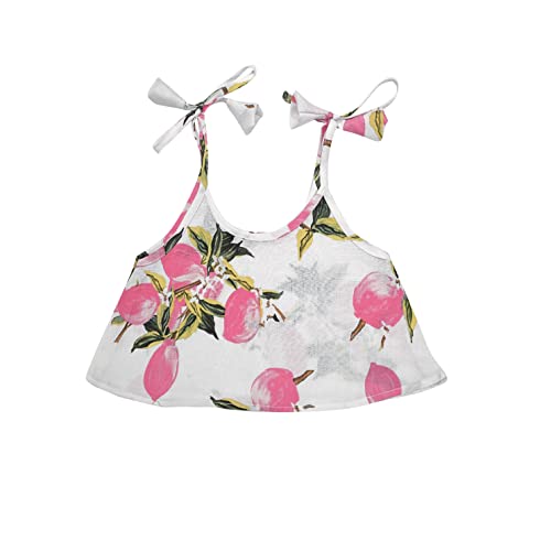 Image of ANNECA baby girl's designer rayon cotton modern crop top and naylon soft net knee lenth skirt clothing set