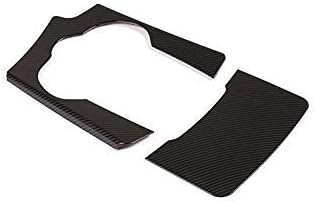 Miniatura 8 de YIWANG Fibra de carbono ABS interior coche consola central cambio panel cubierta 2 unids para Alfa Romeo Stelvio 2017 2018 2019 Auto Accesorios