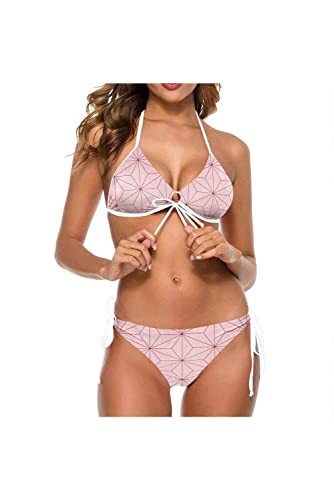 Gonriya Nezuko Swimsuit for Women Demon Slayer Nezuko 2 Piece Bikini