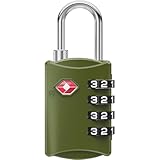 NOVLOCK Candado TSA de combinación de 4 cifras para viaje – seguridad para maleta, mochila, bolsa de deporte y equipaje de mano – pack de 1, verde