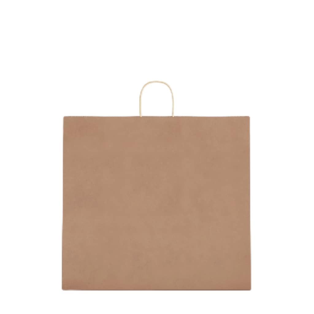vidaXL Paper Bags 250 pcs with Handles Brown 54x15x49 cm