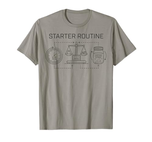 Starter Routine Sourdough Bread Feeding Guide T-Shirt