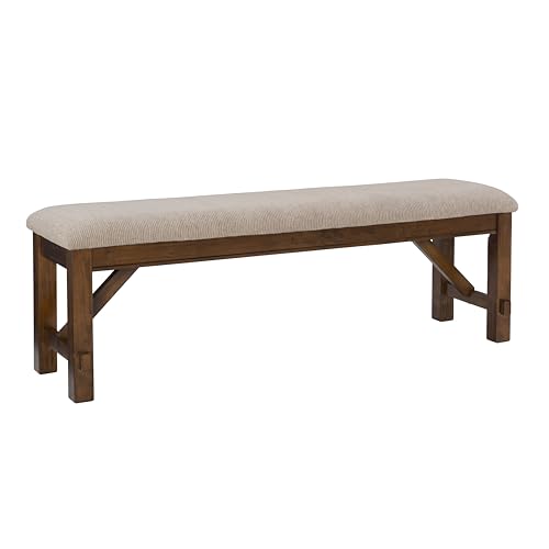 Powell Company Kraven Dining Bench, Hazelnut 60'L x 16'W x 20.25'H