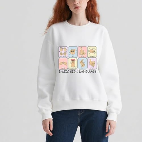 Sign Languages Sweatshirt Basic Sign Languages Sweatshirt2