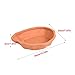 Flushbay Extra Large Reptile Bathing Pool Tortoise Bathing Pool Reptile Feeding Dish Water Bath Bowl Aquarium Ornament for Gecko, Snake, Turtle, Bearded Dragon, Lizard Bath (Red Pottery)