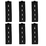 Gorise 6 Stück elastische Taillenverlängerungen, Knopfverlängerung, verstellbare Taillenverlängerung für Hosen, Jeans, Hosen (schwarz)