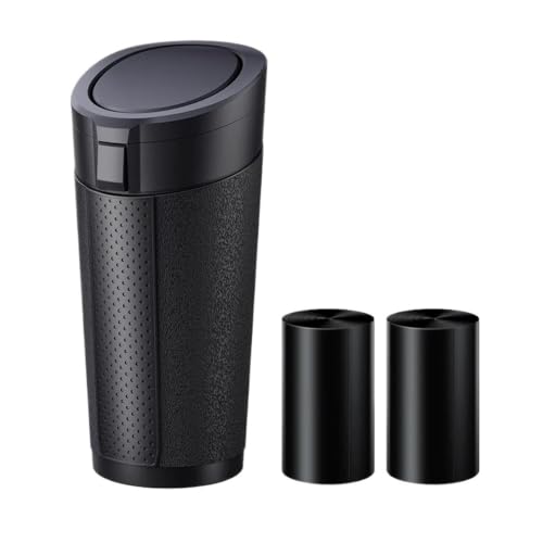 Mini cubo basura para coche que soluciona los derrames y suciedad en el portavasos
