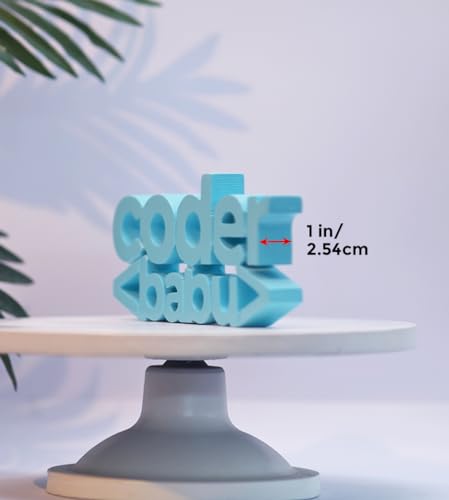 Image of NUKKAD TALES Coder Babu Blue Quirky Showpiece Decorative Items for Study Table for Students Decoration Items for Office Table Birthday Gift Items Gift for Coder for Techie (8 X 3.79 Inch)