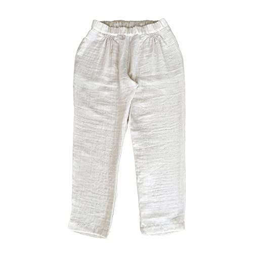 ATIRUNA Organic Cotton Linen Double Gauze Relax Pants Made in Japan Yoga Pants Underwear Women AT210011 (as1, alpha, m, regular, regular)
