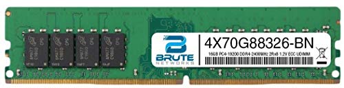 Brute Networks 4X70G88326-BN - 16GB PC4-19200 DDR4-2400Mhz 2RX8 1.2v ECC UDIMM (OEM PN # 4X70G88326相当)