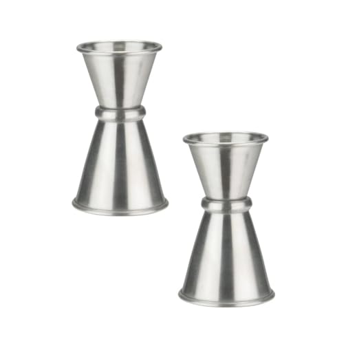 Soro Essentials- 1/2 oz / 1 oz Stainless Steel Japanese-Style Jigger Set of 2- Double Cocktail Jigger Bartending Measuring Cocktails Jigger Bartender Tools for Shot Liquor Alcohol Home Bar Drink