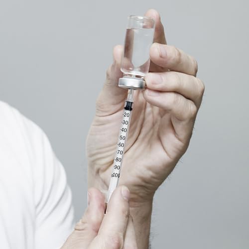 Image of 100 Pack 1ml Syringes with Needle-30Ga 5 /16 Inch, Individually Sealed Packaging