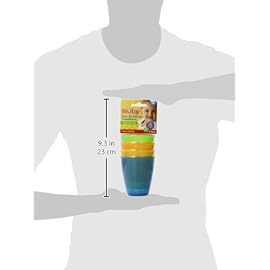 Nuby Plastic Fun Drinking Tumblers, Colors May Vary, 10 Oz, 4 Count
