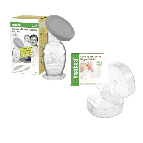 Extractor de leche manual haakaa G2 150ml con tapa y protector miniatura 1