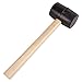 Price comparison product image Blackspur 1x 16oz Rubber Mallet with Wooden Handle - Home Nail Framing Roofing Straight Handle DIY Hand Tool