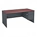 38000 Series Right Pedestal Desk, 66w x 30d x 29-1/2h, Mahogany/Charcoal