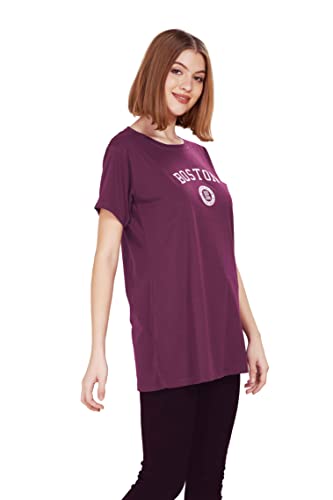 Image of WEET Women's Cotton Long Printed T-Shirt
