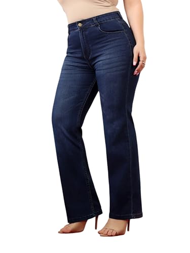Image of Miss Chase A+ Women's Bootcut High Rise Regular Length Stretchable Denim Jeans