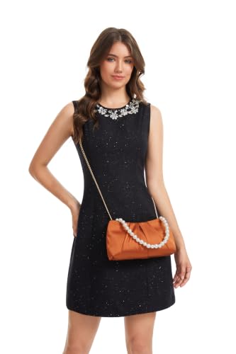 Image of Womens Evening Clutch Pearl, Bride Evening Clutch Purses for Women, Formal Clutch Purses for Women Evening Prom