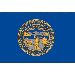 NEBRASKA STATE Heavy Duty 3'x5' Flag by Extracart