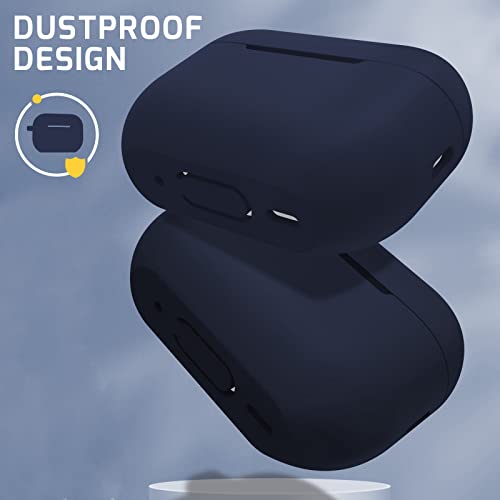 Matekxy 2022 Airpods Pro 2Nd Generation Case With Silicone Lanyard, Full Protection Shockproof And Dustproof Portable Cover With Keychain, Support Apple Airpods Wireless Charging - Azure Blue #TOP2