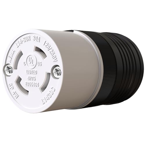1 Pack NEMA L14-30R Locking Connector, Twist Generator Connectors, 30 Amp 125/250V 3 Pole 4 Wire Grounding, Female Extension Cord Ends, Industrial Grade Heavy Duty, UL Listed(E355464)