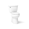 KOHLER 5310-0 Cimarron Comfort Height Skirted Trapway Comfort Height Two-Piece Elongated Toilet, Left-Hand Trip Lever, White