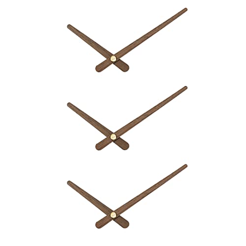 KUMGROT 3pcs Wooden Clock Hands Wood Clock Arms Needles Clock Repair Replacement Accessories Repair Kit A Style