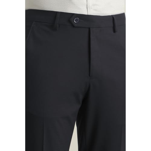 Image of Van Heusen Men Mid Rise Slim Fit Cotton Blend Workwear Trouser