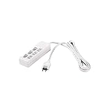 バッファロー BUFFALO 2ピン電源タップ 3個口 個別スイッチ 1m ホワイト BSTAPSW2310WH