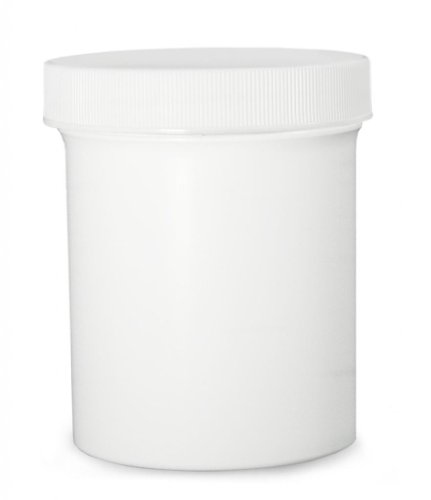 Qorpak PLC-07461 Polypropylene Jar with 70-400 SturdeeSeal Polyethylene Foam Linerless Cap, White, 8oz Capacity, 64mm OD x 86mm Height (Case of 336)