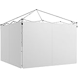 Outsunny Lot de 2 Parois Latérales pour Tonnelle 3 x 3 ou 3 x 6 m, Panneaux Latéraux de Remplacement, Facile à Assembler, Tissu Oxford, 295 x 195 cm, Blanc