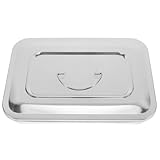 FOMIYES Tragbare Rechteckige Desinfektionsbox aus Edelstahl mit Deckel und Griff Auslaufsicher Hochtemperaturbeständig Wiederverwendbare Medizinische Sterilisationsbox für Instrumente