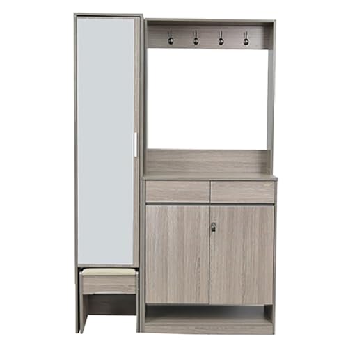 Image of Royaloak Tivoli Italian Shoe Rack |MDF with Melamine Finish | Cloth Hanger |Modern Design Shoe Rack for Home |Telescopic Channel | Closer Hinges | Ample Storage| Durable and Long Lasting Shoe Stand