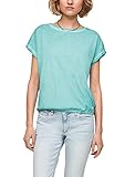 im Loose Fit Q/S by s.Oliver Damen Lockeres T-Shirt mit Wascheffekt turquoise XL